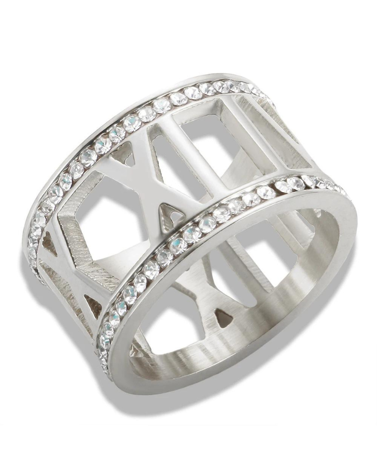 BAGUE CHIFFRES ROMAINS - ARGENT 