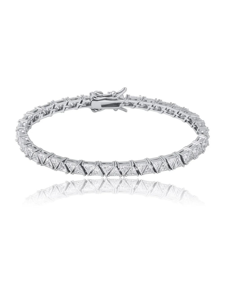 TRIANGLE TENNIS BRACELET - SILVER