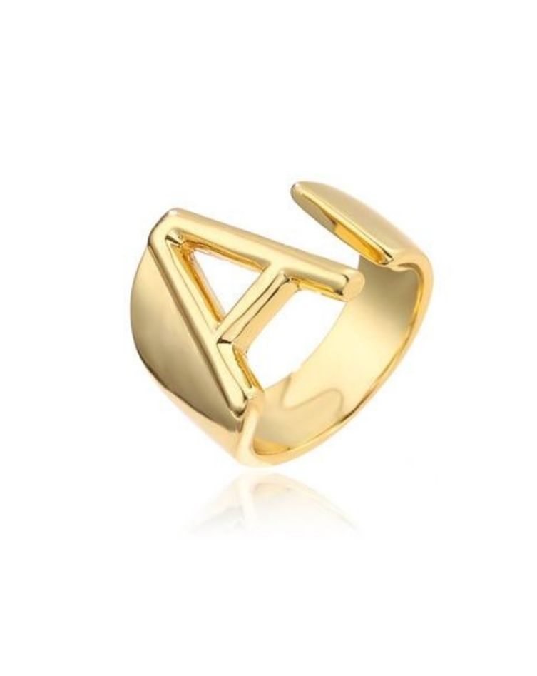 GOLD INITIAL RING