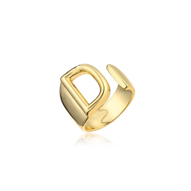 GOLD INITIAL RING