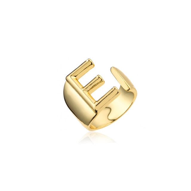 GOLD INITIAL RING