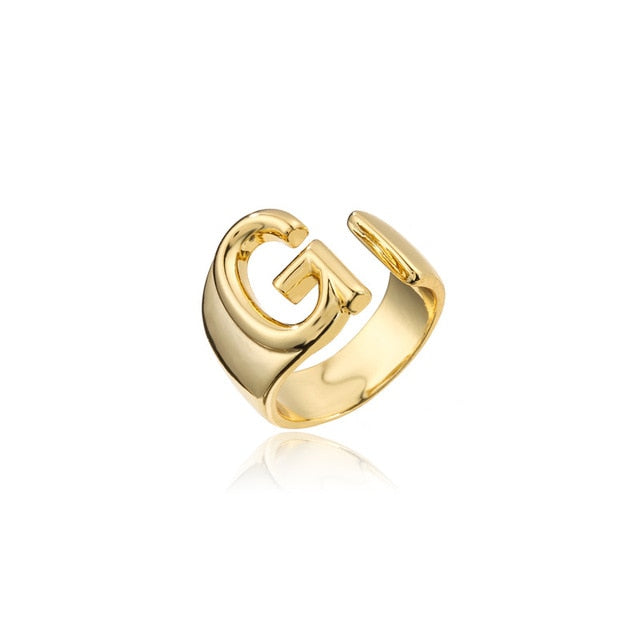 GOLD INITIAL RING