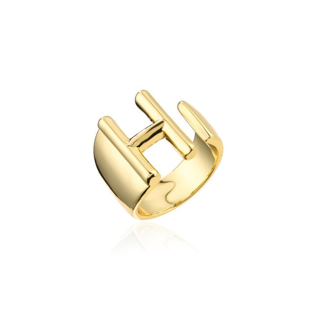 GOLD INITIAL RING