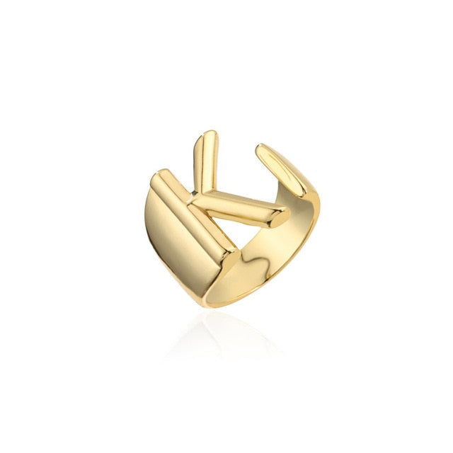 GOLD INITIAL RING