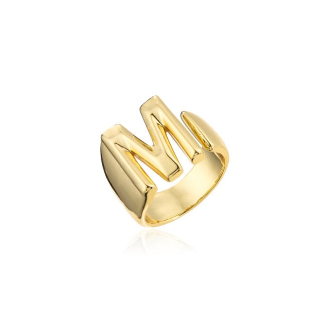 GOLD INITIAL RING