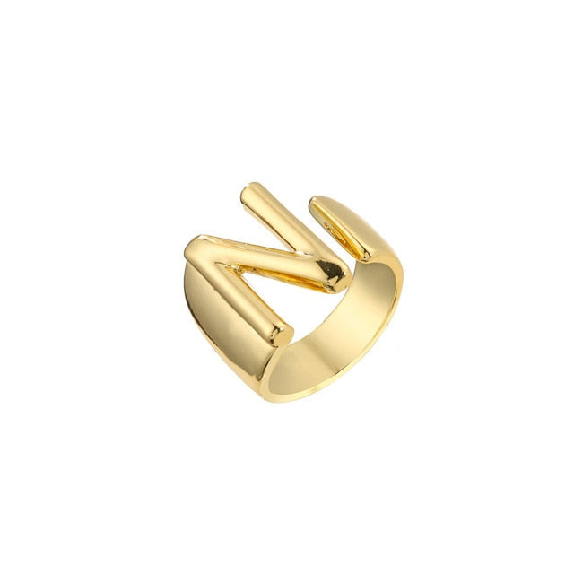 GOLD INITIAL RING