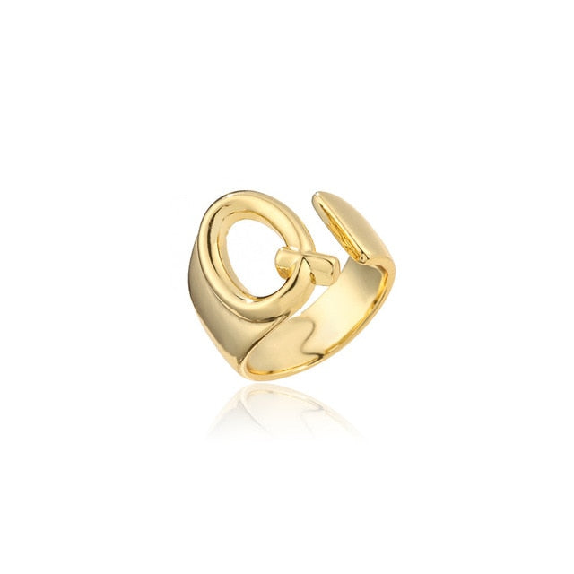 GOLD INITIAL RING