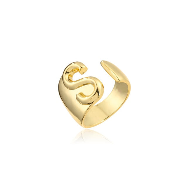 GOLD INITIAL RING