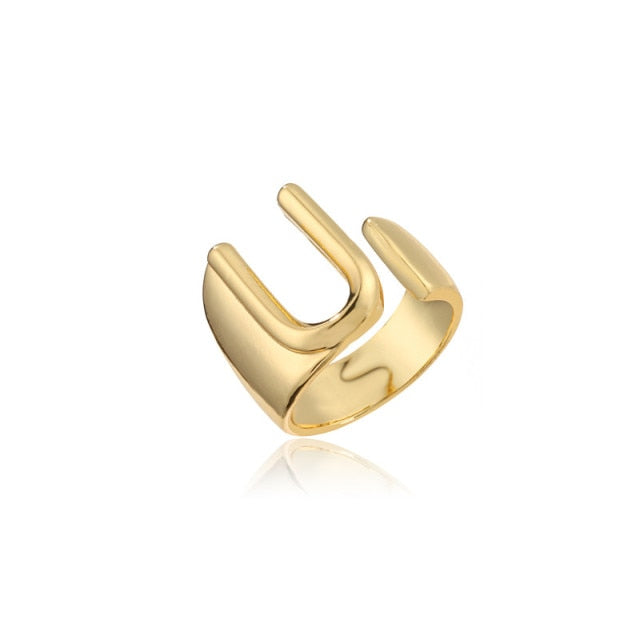 GOLD INITIAL RING