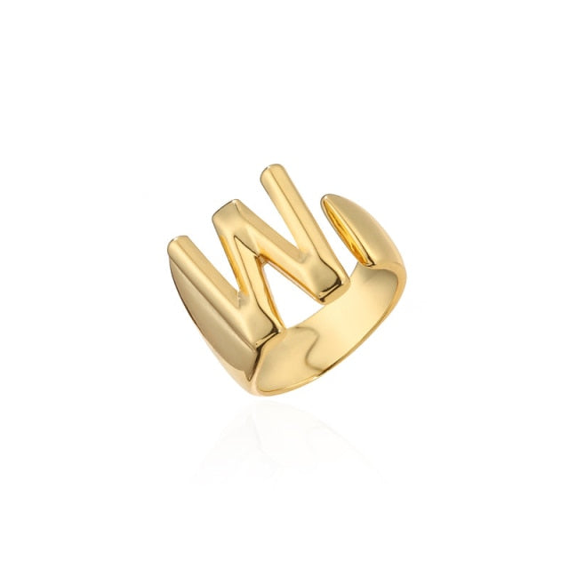 GOLD INITIAL RING