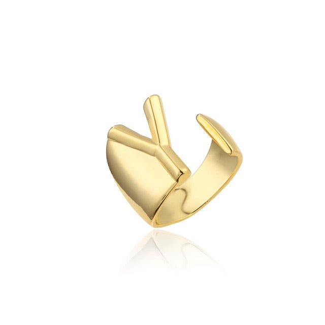 GOLD INITIAL RING