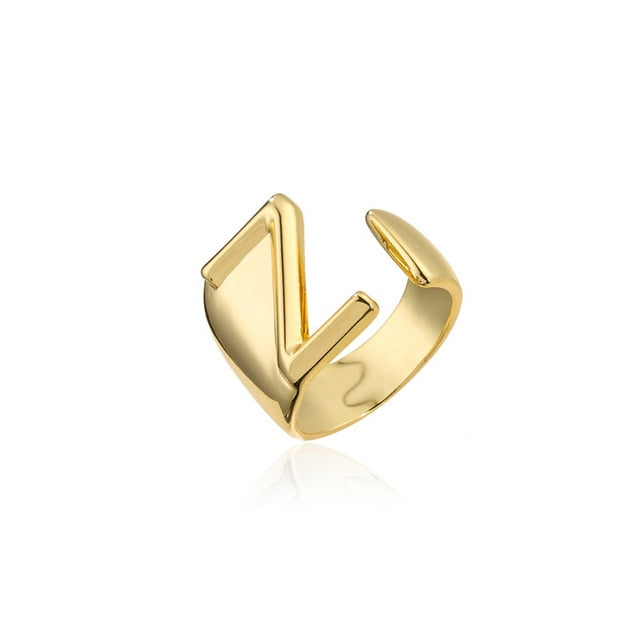 GOLD INITIAL RING